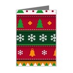 Christmas Time Pattern Christmas Ornament Mini Greeting Card