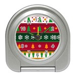 Christmas Time Pattern Christmas Ornament Travel Alarm Clock