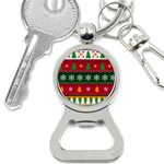 Christmas Time Pattern Christmas Ornament Bottle Opener Key Chain