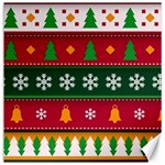 Christmas Time Pattern Christmas Ornament Canvas 12  x 12 