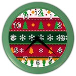 Christmas Time Pattern Christmas Ornament Color Wall Clock