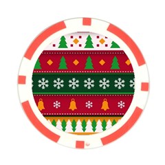 Christmas Time Pattern Christmas Ornament Poker Chip Card Guard from ArtsNow.com Front