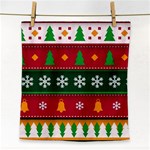 Christmas Time Pattern Christmas Ornament Face Towel