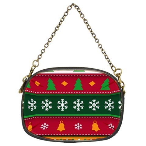 Christmas Time Pattern Christmas Ornament Chain Purse (One Side) from ArtsNow.com Front