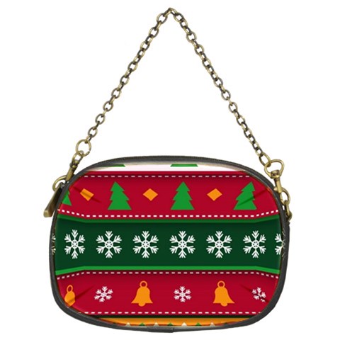 Christmas Time Pattern Christmas Ornament Chain Purse (Two Sides) from ArtsNow.com Front