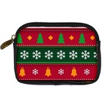 Christmas Time Pattern Christmas Ornament Digital Camera Leather Case