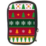 Christmas Time Pattern Christmas Ornament Compact Camera Leather Case