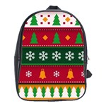 Christmas Time Pattern Christmas Ornament School Bag (Large)