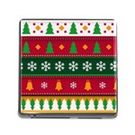 Christmas Time Pattern Christmas Ornament Memory Card Reader (Square 5 Slot)