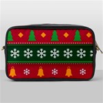 Christmas Time Pattern Christmas Ornament Toiletries Bag (One Side)