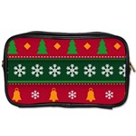 Christmas Time Pattern Christmas Ornament Toiletries Bag (Two Sides)