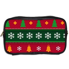 Christmas Time Pattern Christmas Ornament Toiletries Bag (Two Sides) from ArtsNow.com Back