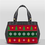 Christmas Time Pattern Christmas Ornament Oversize Office Handbag (2 Sides)