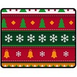 Christmas Time Pattern Christmas Ornament Fleece Blanket (Medium)