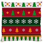 Christmas Time Pattern Christmas Ornament Large Cushion Case (Two Sides)