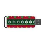 Christmas Time Pattern Christmas Ornament Portable USB Flash (One Side)