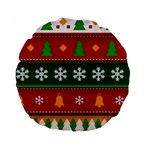 Christmas Time Pattern Christmas Ornament Standard 15  Premium Round Cushions