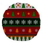 Christmas Time Pattern Christmas Ornament Large 18  Premium Round Cushions