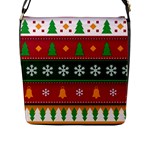 Christmas Time Pattern Christmas Ornament Flap Closure Messenger Bag (L)