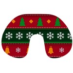 Christmas Time Pattern Christmas Ornament Travel Neck Pillow