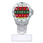 Christmas Time Pattern Christmas Ornament Plastic Nurses Watch