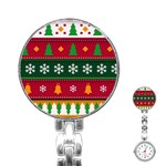 Christmas Time Pattern Christmas Ornament Stainless Steel Nurses Watch