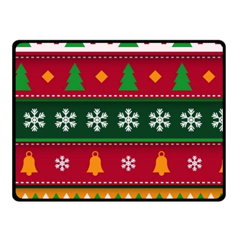 Christmas Time Pattern Christmas Ornament Two Sides Fleece Blanket (Small) from ArtsNow.com 45 x34  Blanket Front