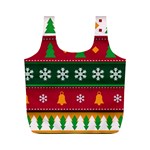 Christmas Time Pattern Christmas Ornament Full Print Recycle Bag (M)