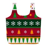 Christmas Time Pattern Christmas Ornament Full Print Recycle Bag (L)