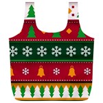 Christmas Time Pattern Christmas Ornament Full Print Recycle Bag (XL)