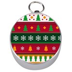 Christmas Time Pattern Christmas Ornament Silver Compasses