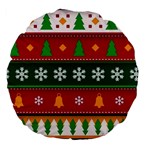 Christmas Time Pattern Christmas Ornament Large 18  Premium Flano Round Cushions