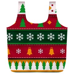 Christmas Time Pattern Christmas Ornament Full Print Recycle Bag (XXXL) from ArtsNow.com Front