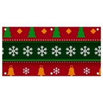 Christmas Time Pattern Christmas Ornament Banner and Sign 4  x 2 