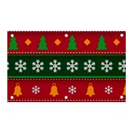 Christmas Time Pattern Christmas Ornament Banner and Sign 5  x 3 