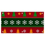 Christmas Time Pattern Christmas Ornament Banner and Sign 6  x 3 