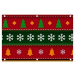 Christmas Time Pattern Christmas Ornament Banner and Sign 6  x 4 