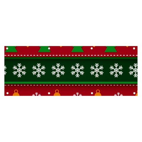 Christmas Time Pattern Christmas Ornament Banner and Sign 8  x 3  from ArtsNow.com Front