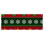 Christmas Time Pattern Christmas Ornament Banner and Sign 8  x 3 