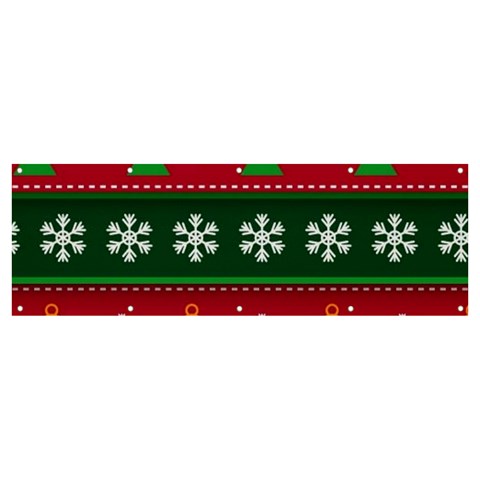 Christmas Time Pattern Christmas Ornament Banner and Sign 12  x 4  from ArtsNow.com Front