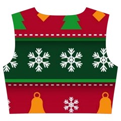 Christmas Time Pattern Christmas Ornament Trumpet Sleeve Cropped Top from ArtsNow.com Back