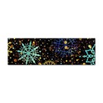 Gold Teal Snowflakes Gold Abstract Christmas Sticker (Bumper)