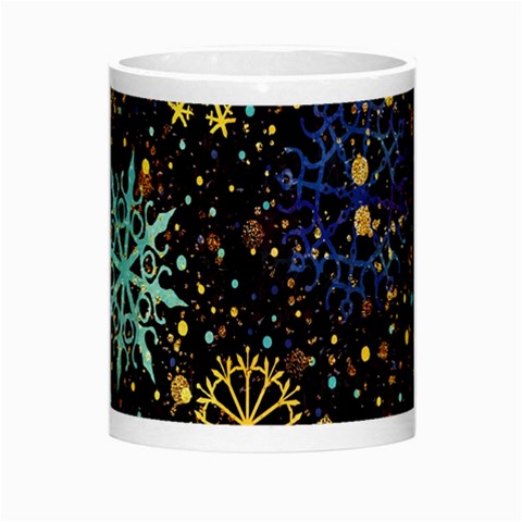 Gold Teal Snowflakes Gold Abstract Christmas Morph Mug from ArtsNow.com Center