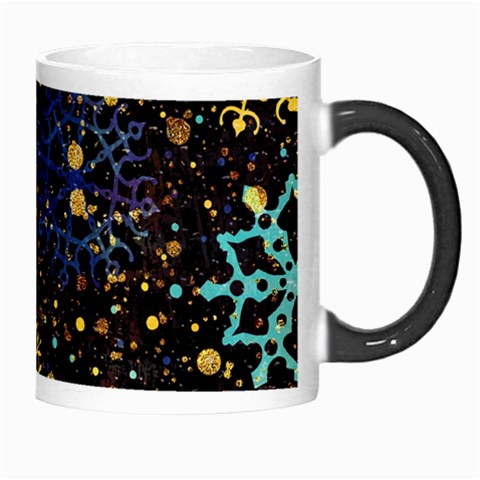 Gold Teal Snowflakes Gold Abstract Christmas Morph Mug from ArtsNow.com Right