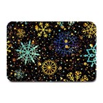 Gold Teal Snowflakes Gold Abstract Christmas Plate Mats