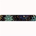 Gold Teal Snowflakes Gold Abstract Christmas Small Bar Mat