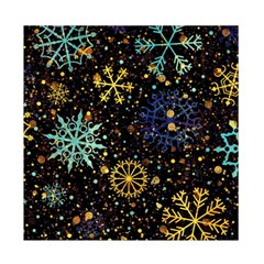 Gold Teal Snowflakes Gold Abstract Christmas Duvet Cover Double Side (Full/ Double Size) from ArtsNow.com Front