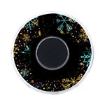 Gold Teal Snowflakes Gold Abstract Christmas On-the-Go Memory Card Reader