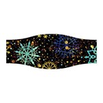 Gold Teal Snowflakes Gold Abstract Christmas Stretchable Headband