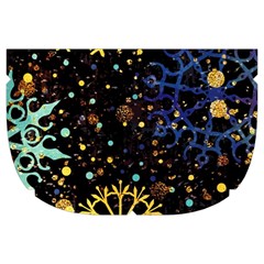 Gold Teal Snowflakes Gold Abstract Christmas Make Up Case (Large) from ArtsNow.com Side Right